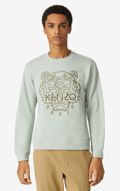 Kenzo Men Tiger Sweatshirt Sage Green